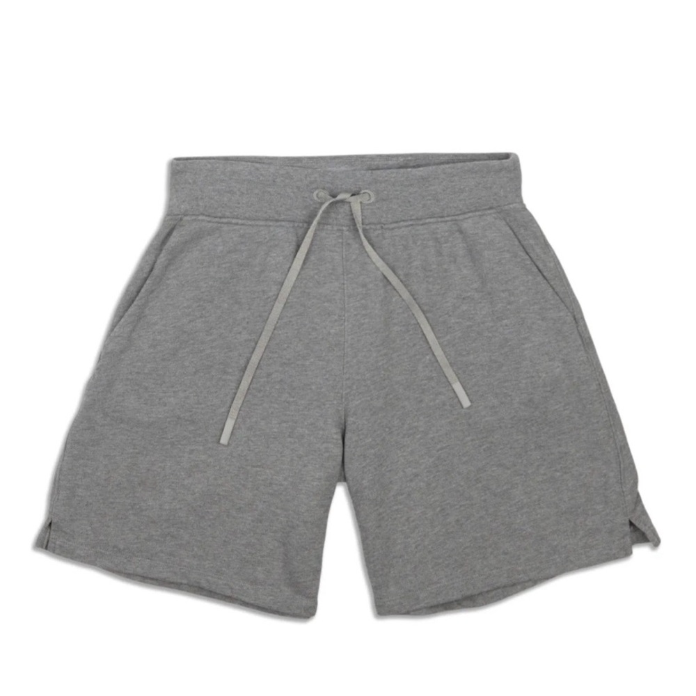 Lululemon All Yours Women 4 Gray High Rise Sweatshorts Drawstring 100% Cotton